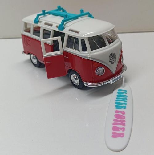 1:40 Volkswagen Van Samba Minibüs Kırmızı