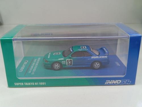 Dianomi - İnno 64 Süper Taikyu N1 1991 Nissan Skyline Gt-R R-32 Halkın (8 Cm Uzunluğunda) Case Kutu