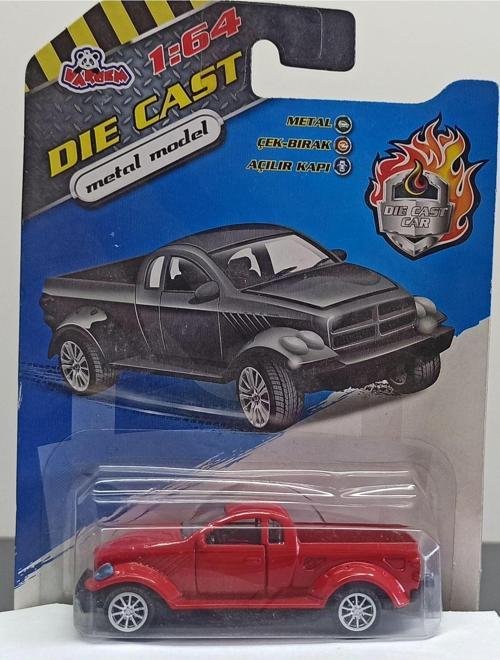 Dianomi V 1:64 Çek Bırak Kapıları Açılır Chrysler Pick-Up Kırmızı