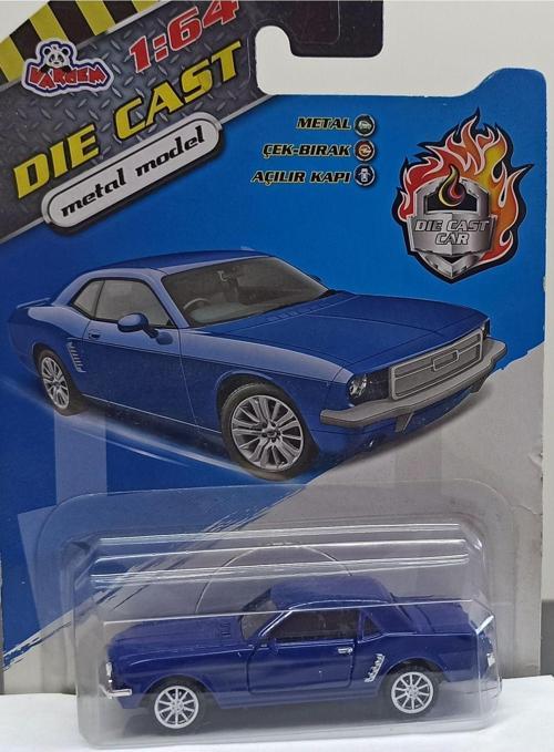 Dianomi V 1:64 Ölçek Metal Mavi Çek Bırak Kapılar Açılır. Ford Must4Ng Gt