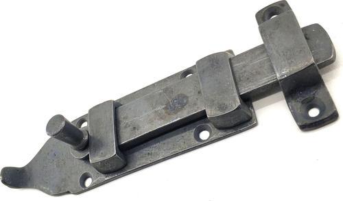 Antika Tarz Dekoratif Pirinç Yassı Kapı Sürgüsü - 35x145 mm, Oksit