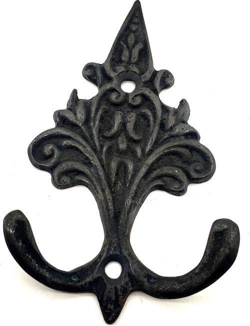 Antika Tarz Dekoratif Pirinç Çam Figürlü Askı - 98x57 mm, Oksit