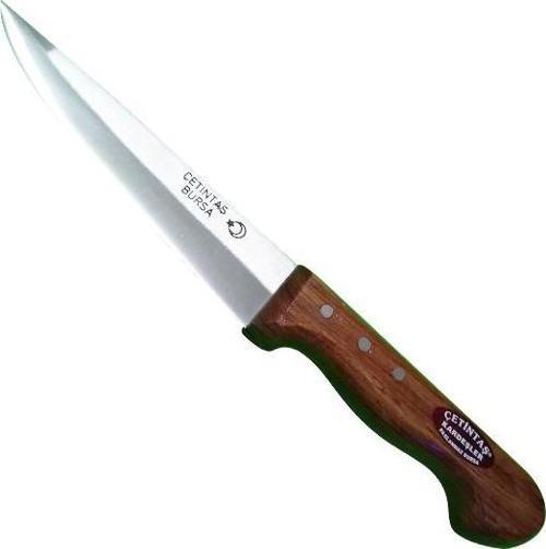 Çetintaş Bursa Kurban ve Kasap Bıçağı No:2, 16 cm, Ahşap Gül Sap