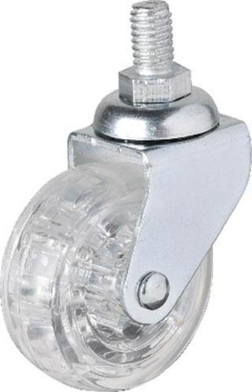 Hts 326 - 50x20 mm Şeffaf Makaralı Vidalı Teker 4 Adet