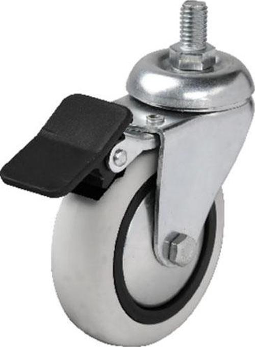 Hts 354 - 75x25 mm PVC Makaralı Vidalı Frenli Teker 4 Adet