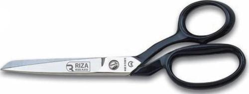 Rıza A4115-7 Tekstil / Yatık Regula Makası Makası No: 7 inç / 17,78 cm - Nikel Kaplama, Siyah Saplı