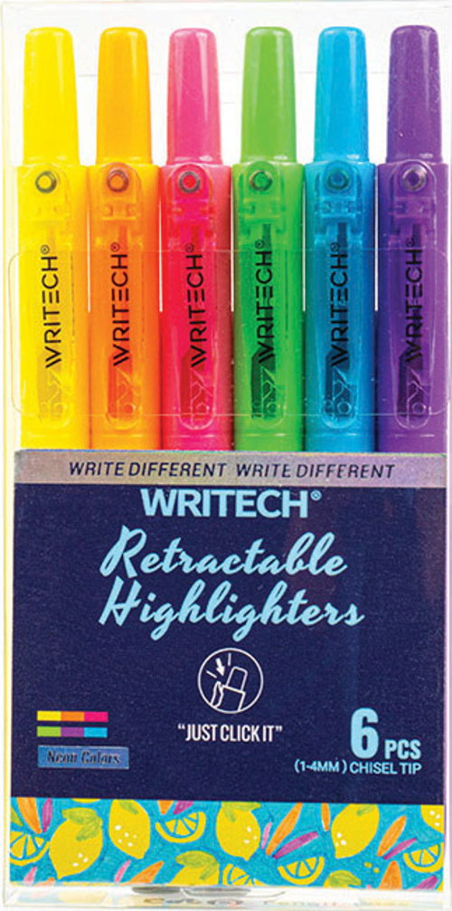 WRITECH W-805S BASMALI FOSFORLU KALEM NEON 6 RENK - 6'LI