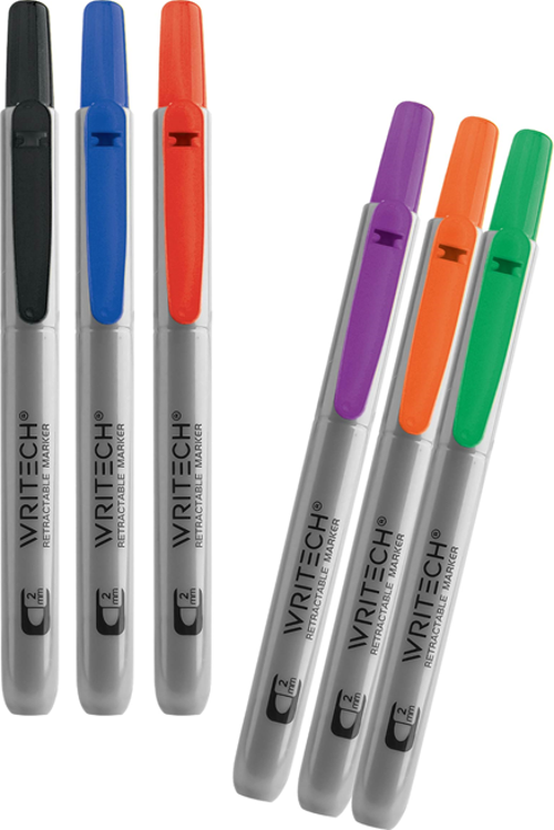 WRITECH W-805P BASMALI PERMANENT KALEM SİYAH - 12'Lİ KUTU