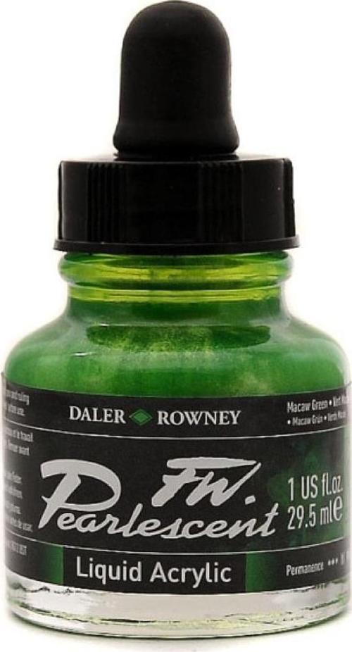 DR FW Pearlescent Akrilik Mürekkebi 29.5ml - Macaw Green 115