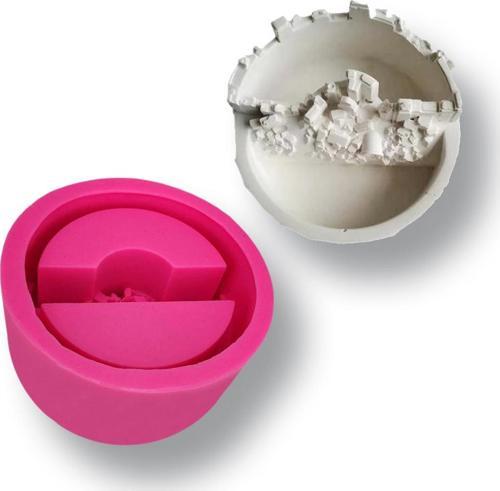 Döküm Beton Hediyeli Silikon Kalıp 115x60mm No:91 