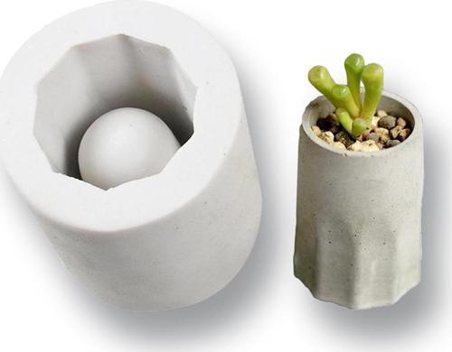 Döküm Beton Hediyeli Silikon Kalıp 65x60mm No:49 