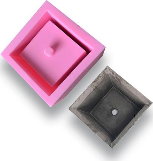 Döküm Beton Hediyeli Silikon Kalıp 79x79mm No:10 