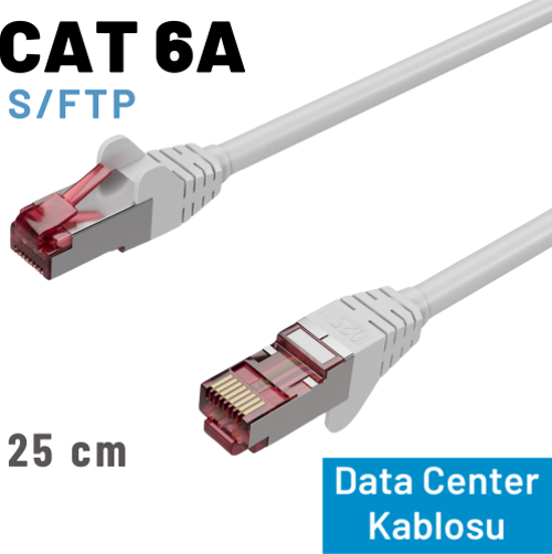 25 cm CAT6A S/FTP Ethernet Data Center Patch Kablo