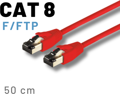 50 Cm CAT8 Kablo F/FTP LSZH Ethernet Network Lan Ağ Kablosu
