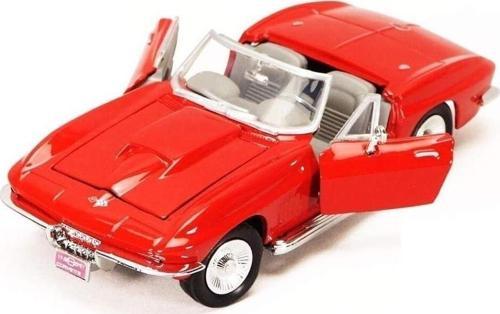 1967 Corvette Kırmızı 1:24 Ölçek Model Araba Koleksiyon