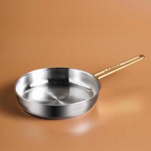 Maçka İndüksiyon Tabanlı Çelik Tava 14 Cm Gold