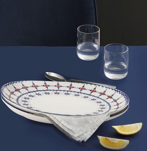 Elıps 2 Parça 25 Cm Bone Kayık Tabak - 16141