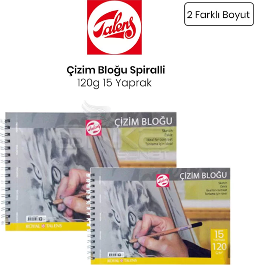Çizim Bloğu Spiralli 120g 15 Yaprak