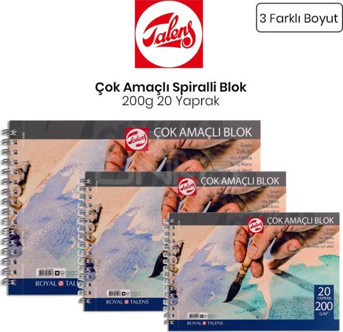 Çok Amaçlı Blok Spiralli 200g 20 Yaprak