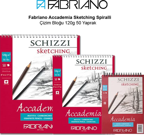 Accademia Sketching Spiralli Çizim Bloğu 120g 50 Yaprak