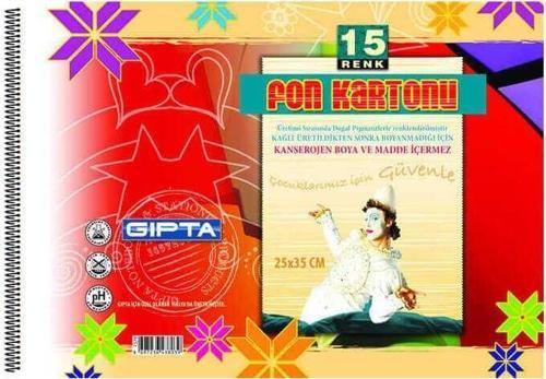 Spiralli Fon Kartonu 25x35cm 15 Renk