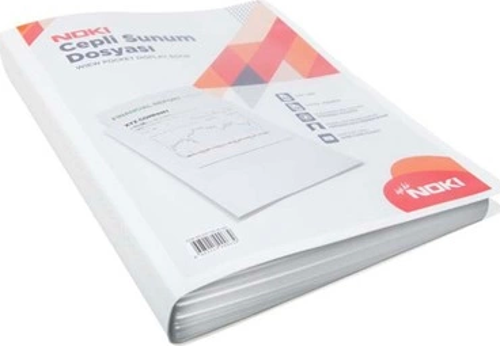 64120-N CEPLİ SUNUM DOSYASI A4 BEYAZ 20Lİ