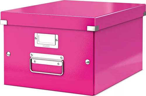 6044 WOW Metalik Pembe Orta Boy Saklama Kutusu