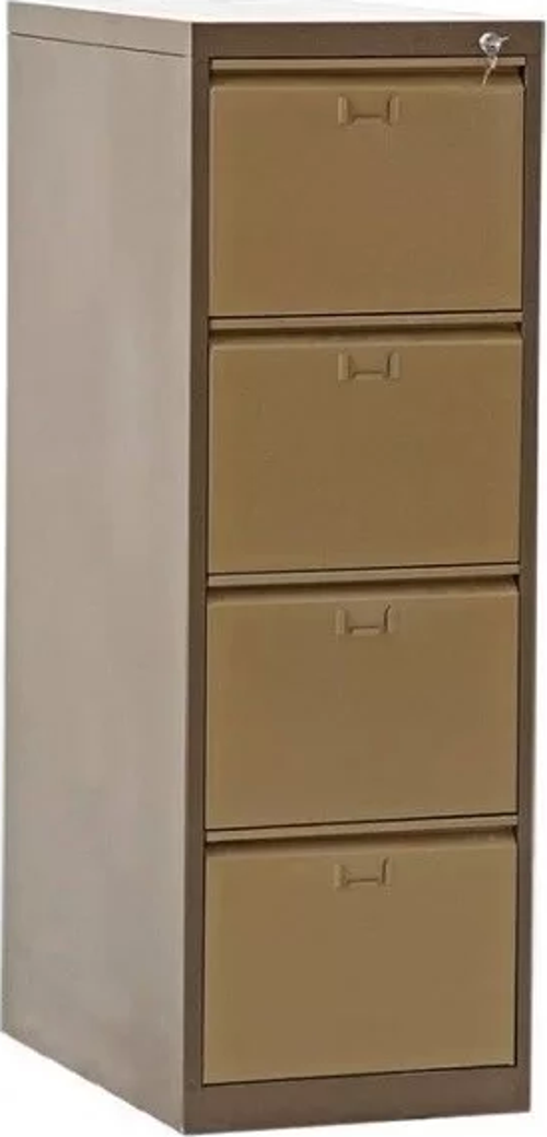 Dört Çekmeceli Çif Renk Metal Kartoteks Askılı Dosya Dolabı