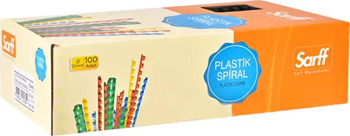 PLASTİK SPİRAL 12mm BEYAZ 100LÜ (15312023)