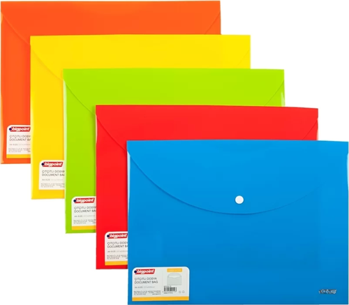 Lolly Çıtçıtlı A4 Dosya Parlak Renkli (12 li Paket)