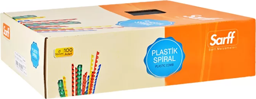 PLASTİK SPİRAL 16mm MAVİ 100LÜ (15312037)