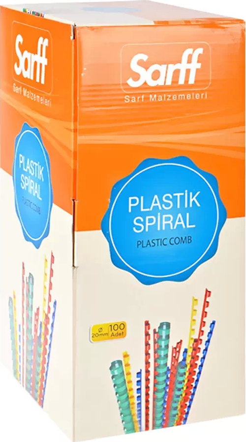 PLASTİK SPİRAL 20mm BEYAZ 100LÜ (15312051)