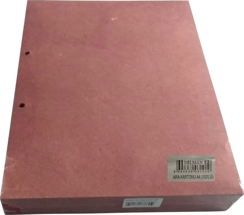 A4 Pembe Ara Kartonu (100 lü Paket)
