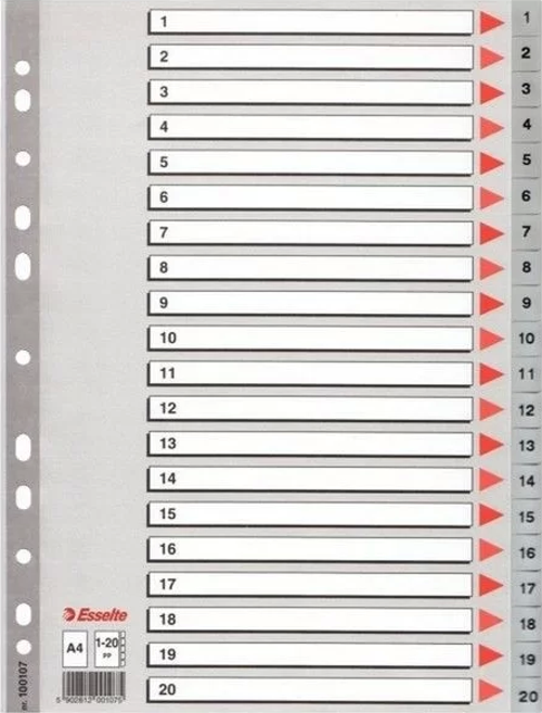 Seperatör 1-20 Rakamlı (Ayraç)