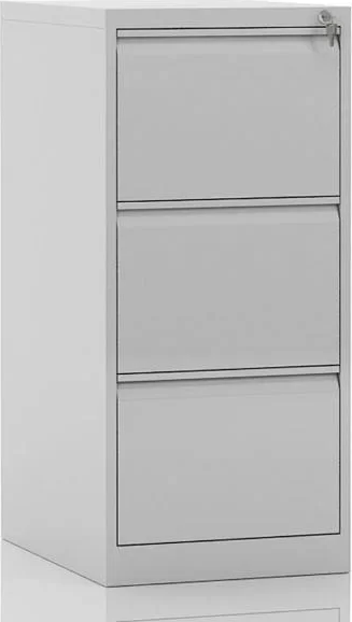Üç Çekmeceli Metal Kartoteks Askılı Dosya Dolabı Gri Renk