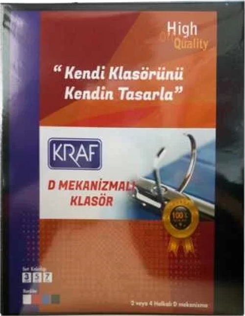 2 Halkalı D Mekanizmalı Geniş Klasör A4 Siyah (700 Sayfa Kapasiteli)