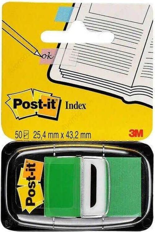 Yapışkanlı Ayraç İndex 50 Yaprak 25,4x43,18 mm Yeşil