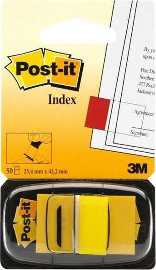 Yapışkanlı Ayraç İndexı 50 Yaprak 25,4x43,18 mm Sarı