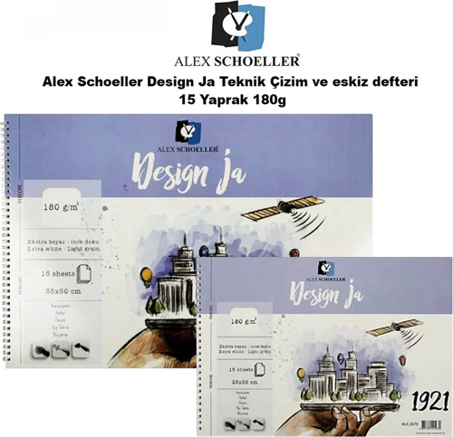 Design Ja Teknik Çizim ve Eskiz Defteri 15 Yaprak 180g