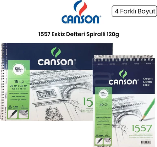 1557 Eskiz Defteri Spiralli 120g