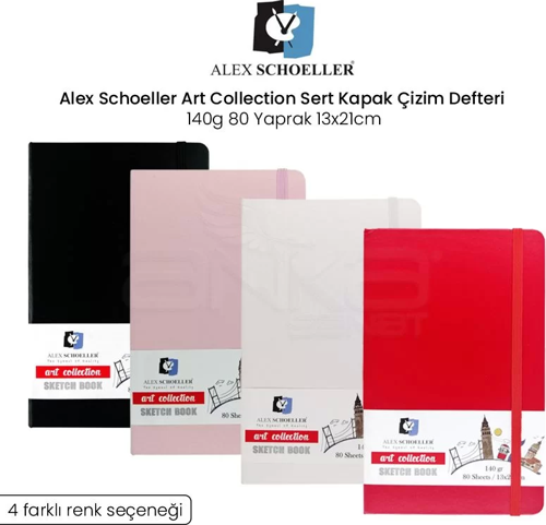 Art Collection Sert Kapak Çizim Defteri 140g 80 Yaprak 13x21cm