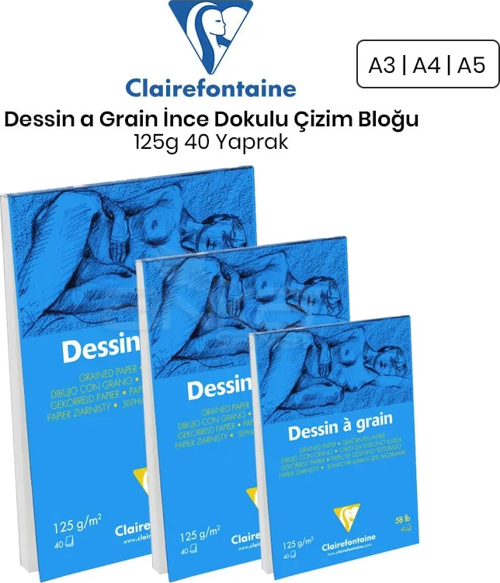 Dessin a Grain İnce Dokulu Çizim Bloğu 125g 40 Yaprak