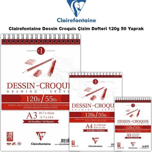 Dessin Croquis Çizim Defteri 120g 50 Yaprak