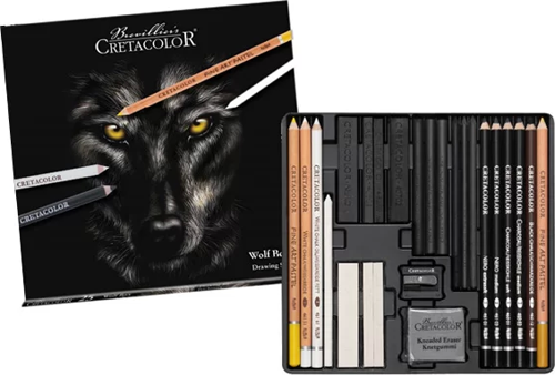 Wolfbox Premium Çizim Seti Metal Kutu 25li 91400-2602