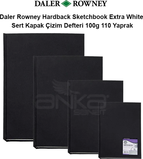 Hardback Sketchbook Extra White Sert Kapak Çizim Defteri 100g 110 Yaprak