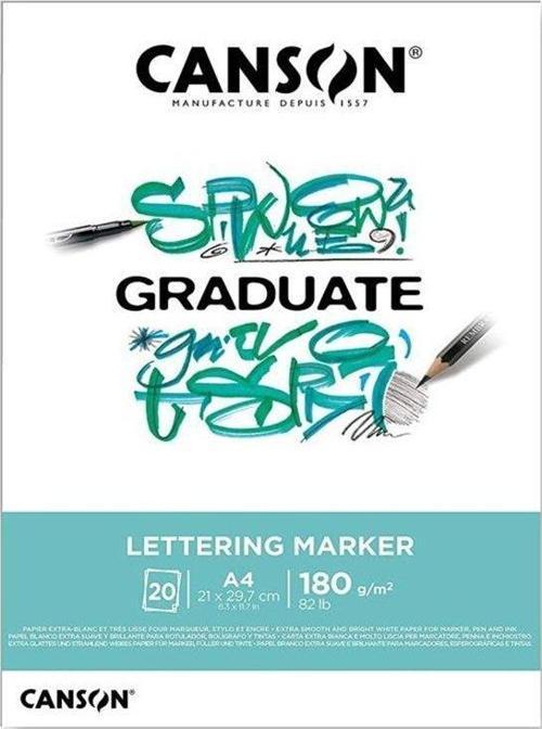 Geaduate Lettering Marker Pad 180g 20 Yaprak A4