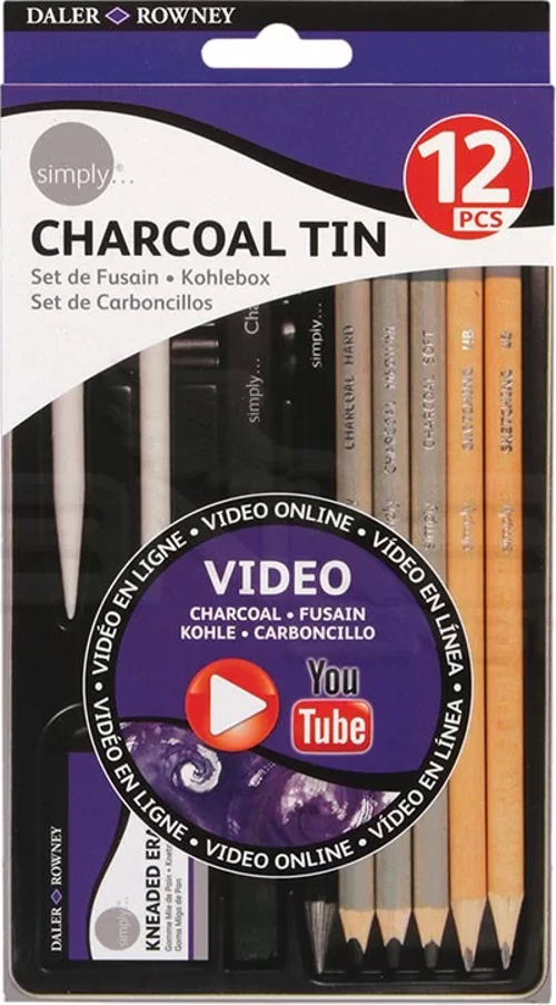 Simply Charcoal Tin 12li Set
