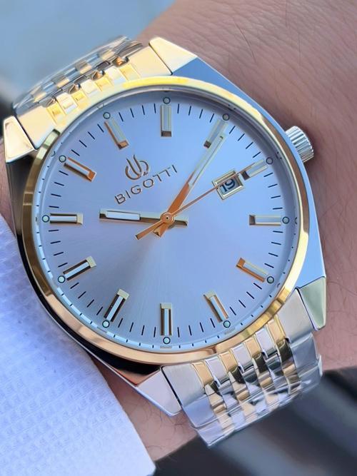 Kasa Ve Kordon Çelik Takvimli Kadran 5 Atm Su Geçirmez Erkek Kol Saati EBG.10592.5