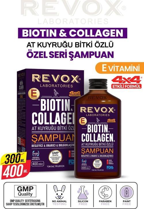 Biotin Collagen At Kuyruğu Bitki Özlü Dökülme Karşıtı, Hızlı Uzama Etkili Dolgunlaştırıcı Şampuan