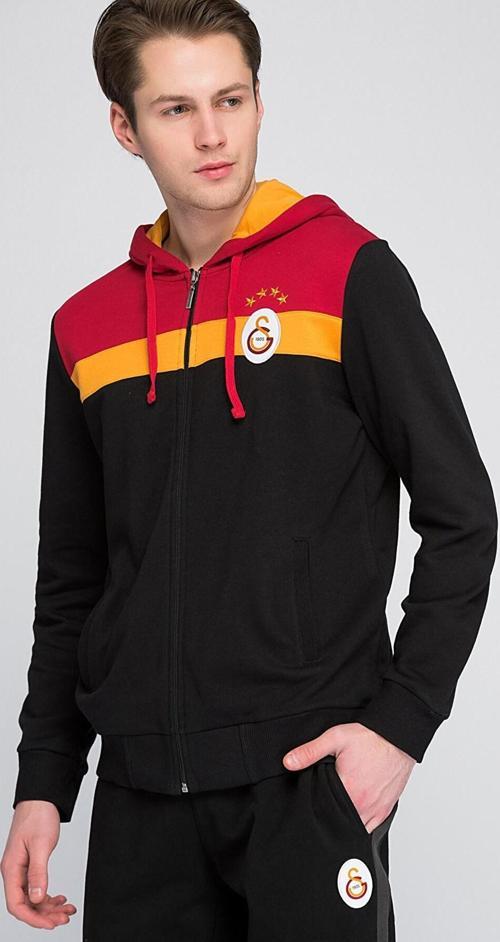 Orijinal Sweat Kapüşonlu Fermuarlı Siyah Sweat